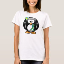 Teal and Lime Green Penguin T-Shirt