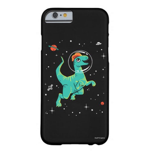 Teal And Orange Dilophosaurus Dinos In Space Barely There iPhone 6 Case