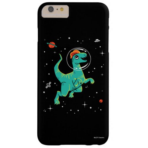 Teal And Orange Dilophosaurus Dinos In Space Barely There iPhone 6 Plus Case