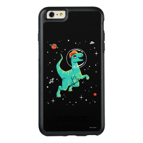 Teal And Orange Dilophosaurus Dinos In Space OtterBox iPhone 66s Plus Case