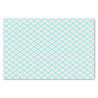 Teal and Orange Ethnic Tribal Ikat Pattern Tissue Paper
