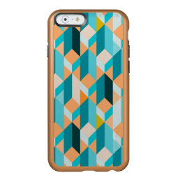 Teal And Orange Shapes Pattern Incipio Feather Shine iPhone 6 Case