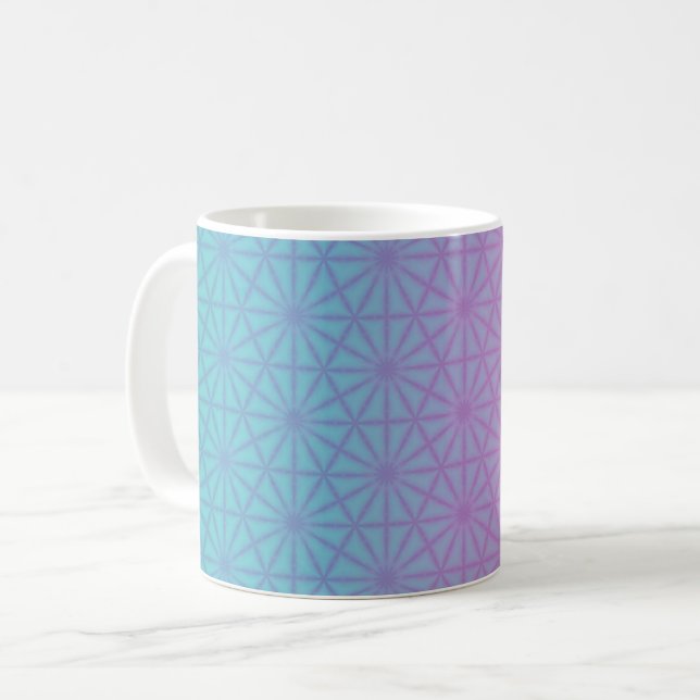 Teal and pale purple gradient  coffee mug (Front Left)