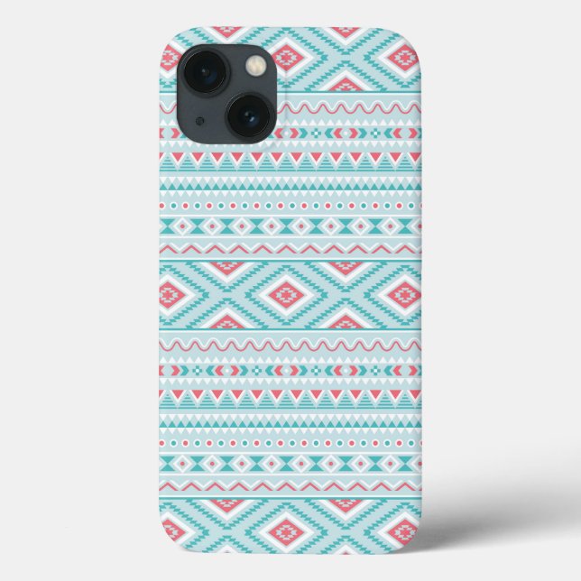 Teal and Pink Aztec Tribal Pattern Case-Mate iPhone Case (Back)
