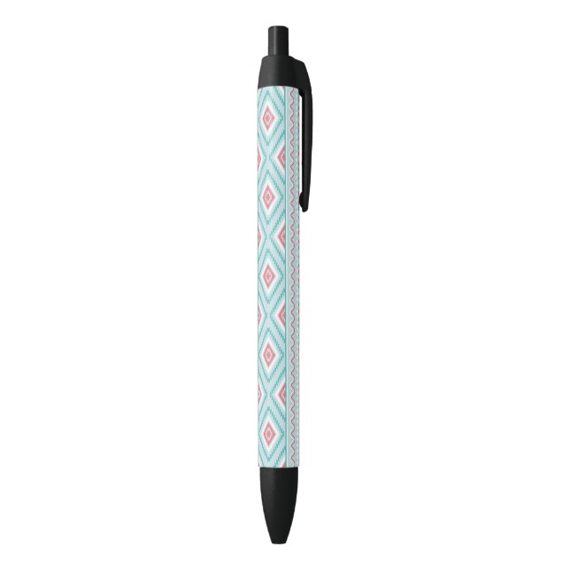 Teal and Pink Aztec Tribal Pattern Pen (Bottom (Vertical))