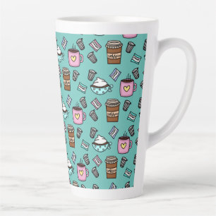 Teal and pink cute coffee coffee mug