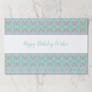 Teal and Pink Patterned 25 Piece Paper Pad