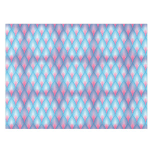 Teal And Pink Petal Pattern Tablecloth