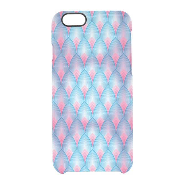 Teal And Pink Petal Pattern Uncommon iPhone Case (Back)