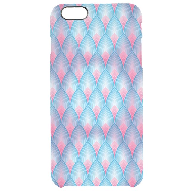 Teal And Pink Petal Pattern Uncommon iPhone Case (Back)