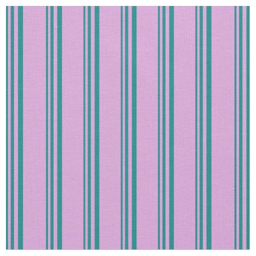 Teal and Plum Lined/Striped Pattern Fabric