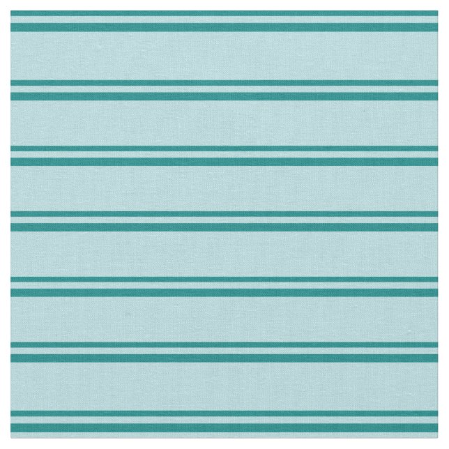 Teal and Powder Blue Striped Pattern Fabric (Close Up)