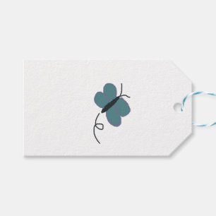 Teal And Purple Butterfly  Gift Tags
