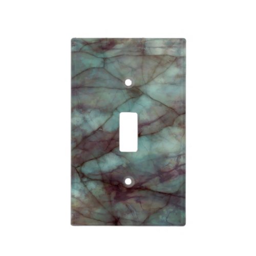 Teal and Purple Fluorite Marble Light Switch Cover