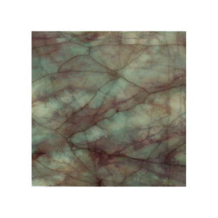 Teal and Purple Fluorite Marble Stone Wood Wall Decor