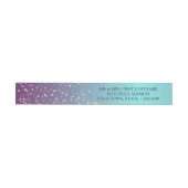 Teal and Purple Ombre' Sparkle Wrap Around Address Label (Individual)