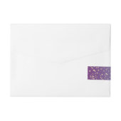 Teal and Purple Ombre' Sparkle Wrap Around Address Label (Back)