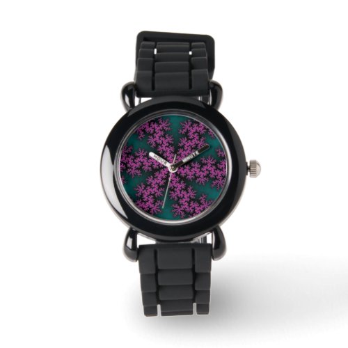 Teal and Purple Snowflake Watch