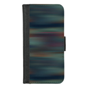 teal and red streaks abstract iPhone 8/7 wallet case
