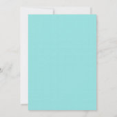 Teal and Silver Bridal Shower Invitations (Back)