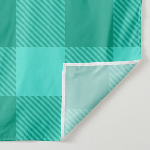 Teal And Turquoise Gingham Plaid Design  Fabric