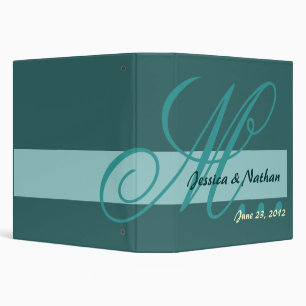 TEAL and TURQUOISE  Wedding Photo Planner Binder