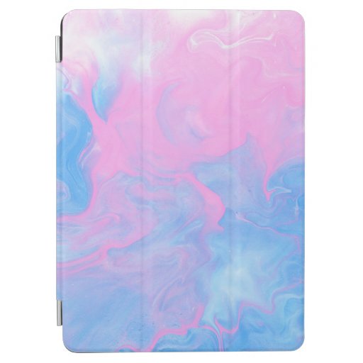 TEAL AND WHITE ABSTRACT PAINTING iPad AIR COVER