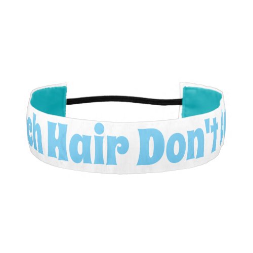 Teal and White Beach Hair Dont Care Athletic Headband