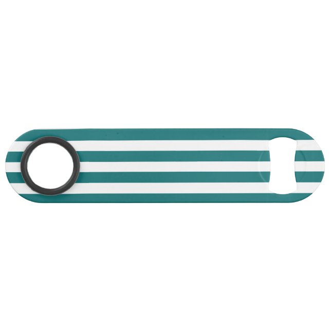 Teal and white candy stripes bar key (Back Horizontal)