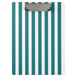 Teal and white candy stripes clipboard