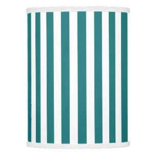 Teal and white candy stripes lamp shade