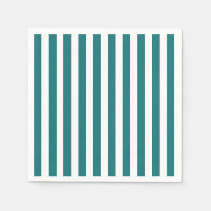 Teal and white candy stripes napkins