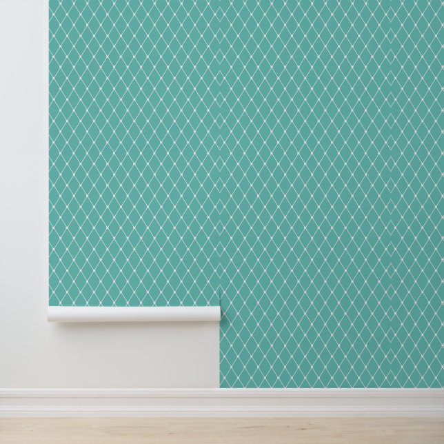 Teal and White Diamond Shape- BG Changeable Wallpaper (Application)