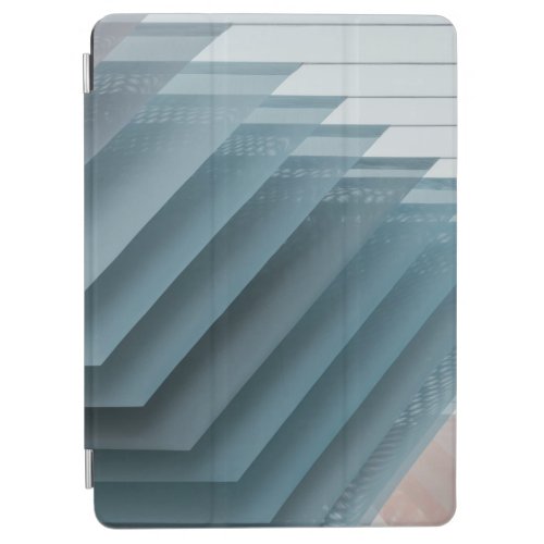 Teal and white digital wallpaper iPad air cover