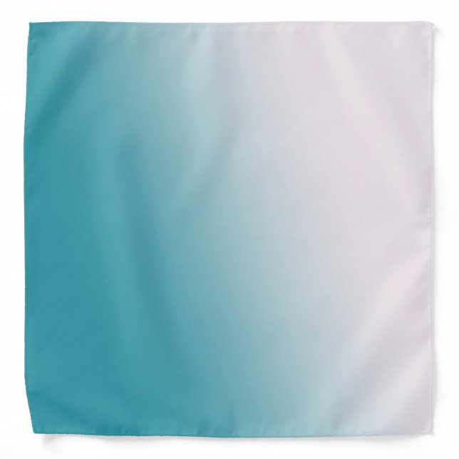 Teal and White Gradient Bandana (Front)