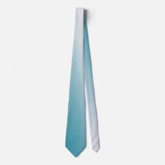 Teal and White Gradient Neck Tie