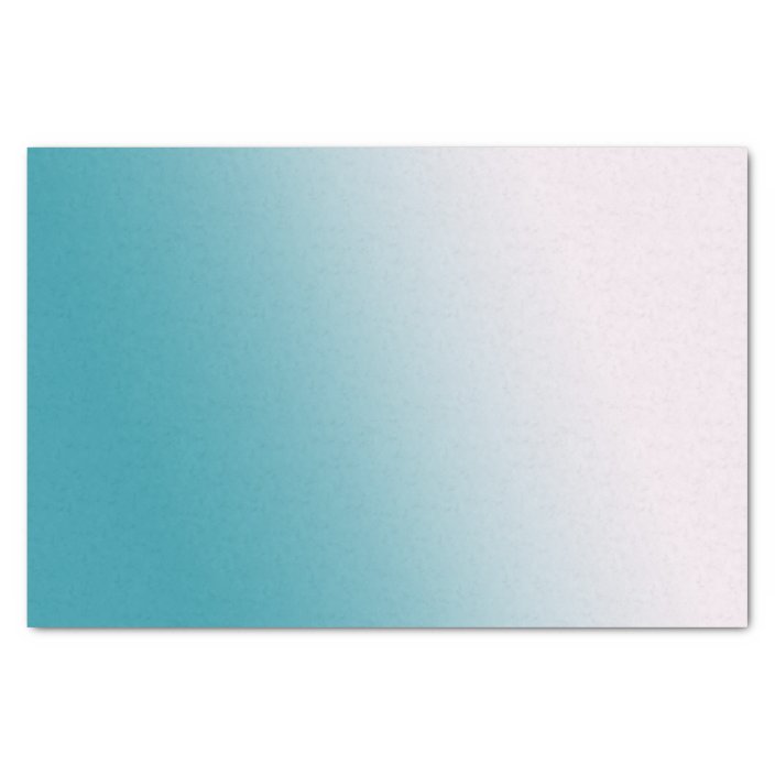 Teal and White Gradient Tissue Paper
