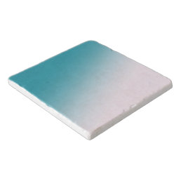 Teal and White Gradient Trivet