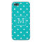 Teal and White Polka Dot Pattern.