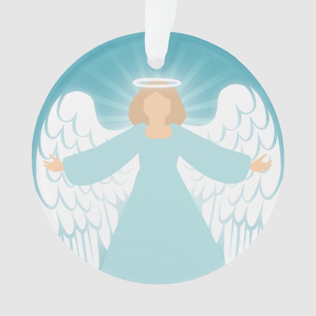 Teal Angel Ornament (Front)