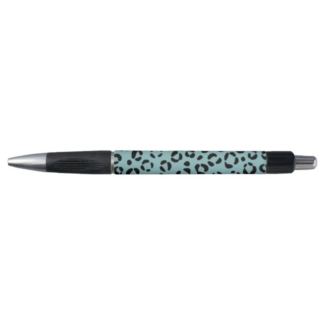 Teal Animal Print Pen (Front)