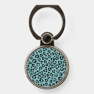 Teal Animal Print Phone Ring Stand