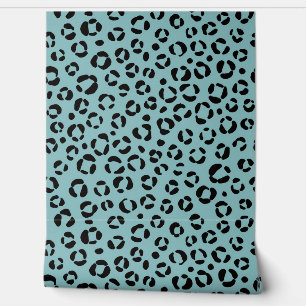 Teal Animal Print Wallpaper