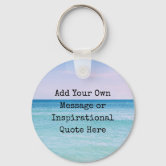 Alphabet Beach Keychaininspirational Quote Ocean Letter