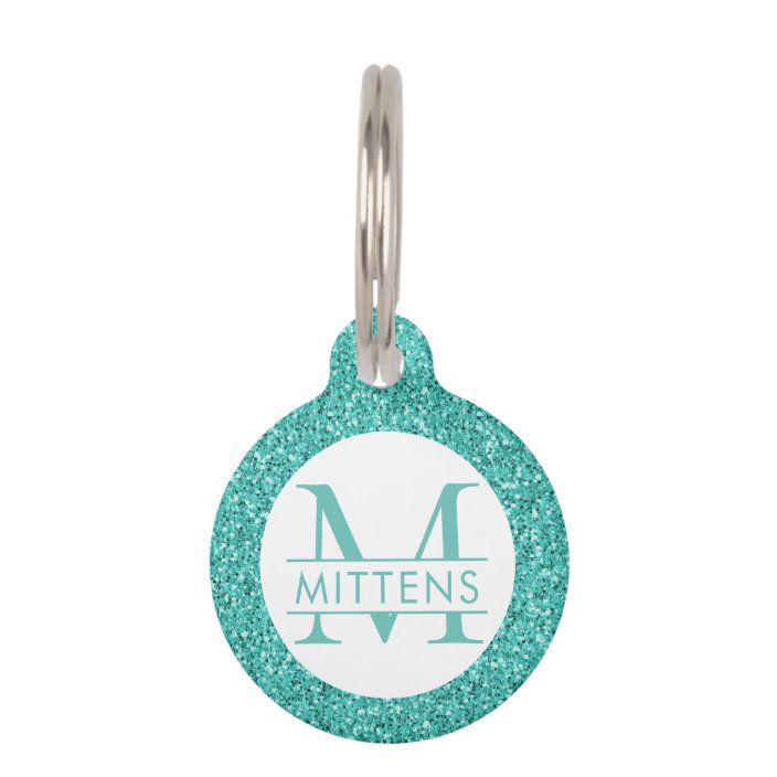 teal dog tag