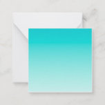 Teal aqua gradient note card