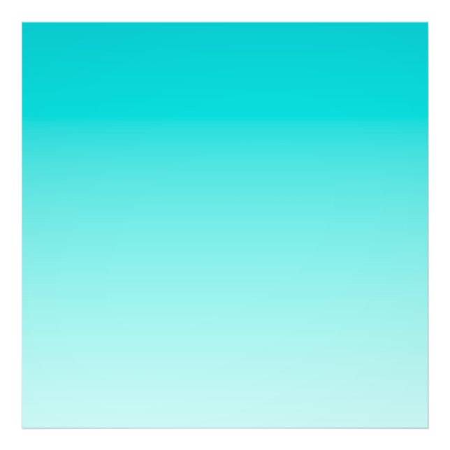 Teal aqua gradient photo print (Front)