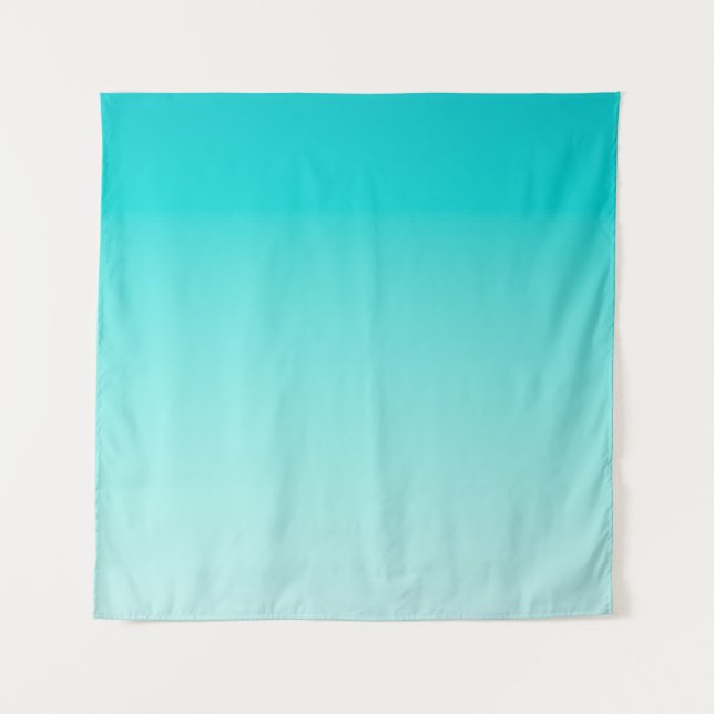 Teal aqua gradient tapestry (Front)