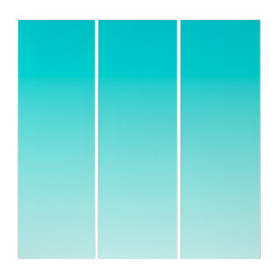 Teal aqua gradient triptych