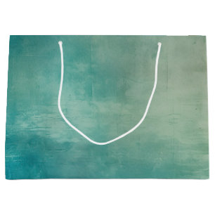 Teal Aqua Green Texture Large Gift Bag